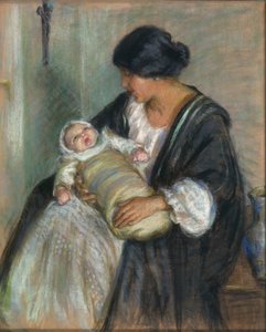 Mutter und weinendes Baby