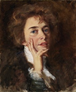 Selbstporträt mit Jabot von Alice Pike Barney