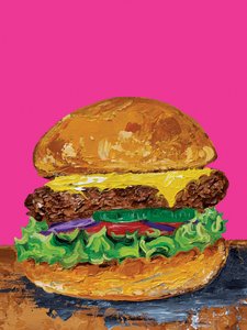 Pop-Art-Cheeseburger von Alice Straker