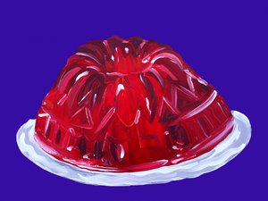 Lebendiges rotes Gelee