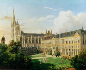 Die Abteikirche von Saint-Denis und die Schule der Ehrenlegion im Jahr 1840 von Aline Clement