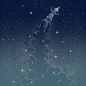 Himmlischer Tintenfischflug