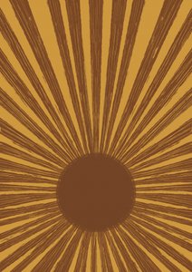 Retro Goldener Sonnenstrahl von Aliya Putrus
