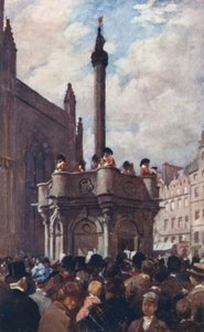 Eine königliche Proklamation vom Mercat Cross