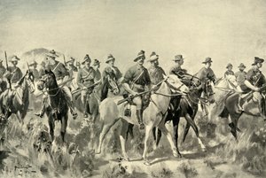 Australische Buschmänner auf dem Marsch, 1901 von Allan Stewart