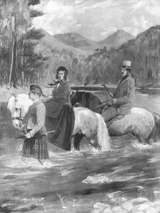 Ihre Majestät und der Prinzgemahl durchqueren den Garry, 25. September 1844, 1901