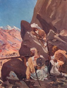 Bergstämme schießen auf eine britische Truppe an der Nordwestgrenze