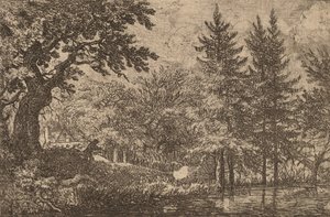 Tannen am Wasser, wahrscheinlich ca. 1645-1656