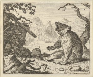 Der Bär ruft Renard vor den Rat der Tiere von Allart van Everdingen