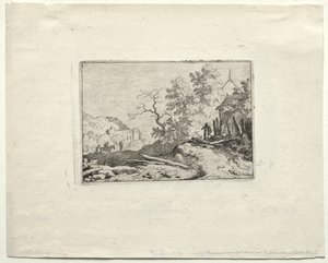 Die Hütte mit dem rustikalen Zaun von Allart van Everdingen