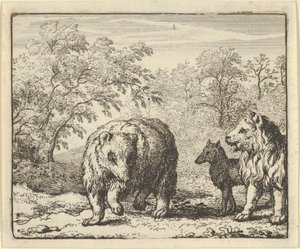 Der Löwe befreit den Bären und den Wolf, 1650-75