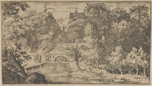 Die Wassermühle am Fuße des Berges, 17. Jahrhundert