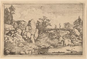 Zwei Baumstämme im Wasser, wahrscheinlich um 1645-1656