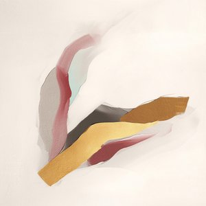 Moderne fließende Goldabstraktion von Alma