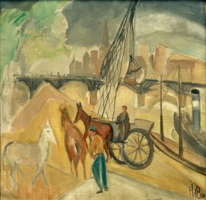 Landschaft mit Brücke