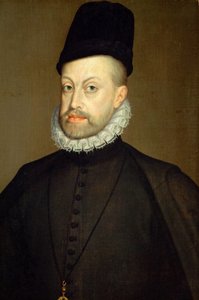 Porträt von Philipp II., 1527-1598, König von Spanien und Portugal, 1568 von Alonso Sánchez Coello