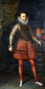 Porträt des Erzherzogs Albert, stehend in voller Länge, einen Stab haltend, 1593