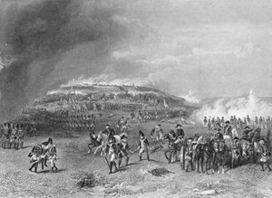 Schlacht von Bunker Hill, 17. Juni 1775, graviert von John Godfrey von Alonzo Chappel