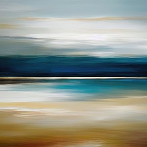 Abstrakter Blau-Gold-Horizont von Alpenglow Workshop