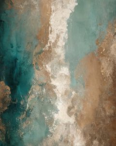 Tiefes Teal-Gold-Wirbel