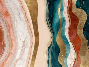 Elegante goldene flüssige Wellen