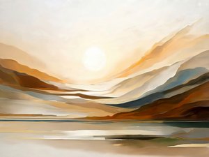 Goldener Horizont Landschaft