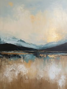 Goldene Bergspiegelung