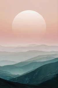 Pastellberg Horizont