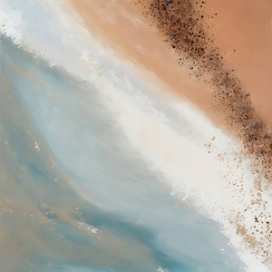 Pfirsich-Sand-Ozeanwellen