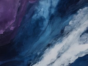 Lila-blauer Ozeanfluss