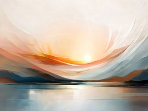 Gelassener Abstrakter Sonnenaufgang