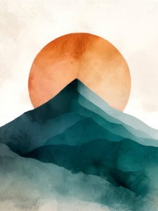 Serener Berg Sonne