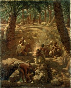 Berber an einem Oasenbrunnen