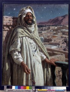 Der Muezzin, ein Mitglied der Moschee, der zum Gebet ruft von Alphonse Etienne Dinet