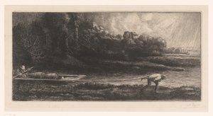 Landschaft mit Treckschute