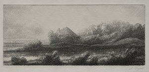 Hütte im Sumpf von Alphonse Legros