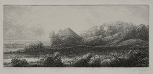 Hütte im Sumpf von Alphonse Legros