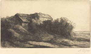 Hütte auf einem Hügel Chaumiere sur le coteau
