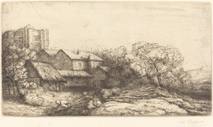 Bauernhof am Kloster von Alphonse Legros
