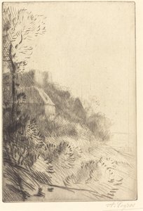Bauernhof auf einem Hügel im Sonnenlicht La ferme du coteau, Effet de soleil sur le coteau von Alphonse Legros