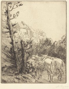 Bauernhof auf dem Hügel La ferme sur le coteau von Alphonse Legros