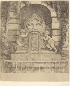 Brunnen: Groteske, Kinder und Becken von Alphonse Legros