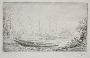 Le Départ pour la pêche, dans les brumes