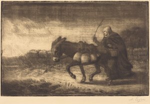 Milchmädchen von Boulogne, 1. Platte von Alphonse Legros