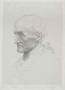 Porträt von Kardinal Manning 2. Platte von Alphonse Legros