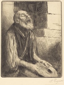 Sitzender Bettler von Alphonse Legros