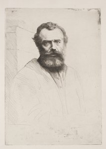 Selbstporträt (Dritte Platte) von Alphonse Legros