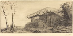Hirtenhütte am Hang von Alphonse Legros