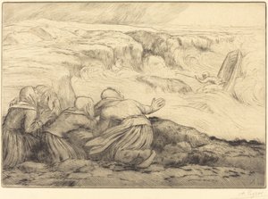 Kleines Boot in Gefahr von Alphonse Legros