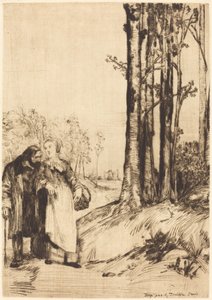Spaziergang des Genesenden von Alphonse Legros
